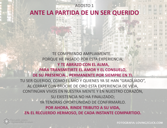 Ante la partida de un ser querido